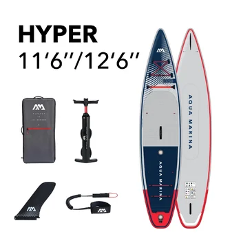 SUP Gonfiabile Touring ad Alte Prestazioni Aqua Marina HYPER 12'6", BT-23HY02, 381 &times; 81 &times; 15 cm