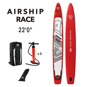SUP Gonfiabile Aqua Marina Airship Race 22’0″, BT-20AS, rosso, 670 x 87 x 20 cm